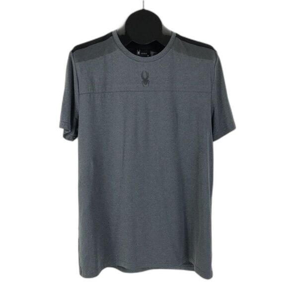 NEW Spyder Active Short Sleeve T-Shirt Men's Medium Crew Neck Logo Fitness - Picture 1 of 11